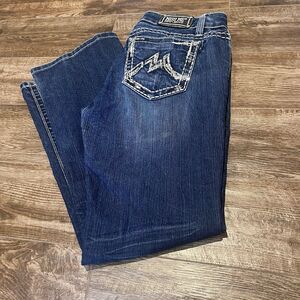 Miss Me Women's Easy Fit Boot Cut Jeans - Dark Blue